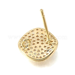 Ohrstecker-Verschlüsse aus Messing mit Mikropavé-Fassung aus Zirkonia und Ösen&nbsp;CU-CBA1682-03G
