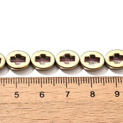 Brins de perles d'hématite non magnétiques synthétiques galvanisées&nbsp;G-L613-Z01-02F