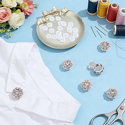6 bouton de manchette en laiton avec strass&nbsp;FIND-NB0007-40P