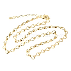 Colliers à maillons en laiton de 5 mm en forme de larme pour femmes&nbsp;NJEW-F366-04B