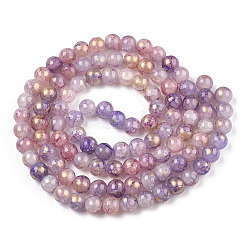 Perles de verre craquelé cuites au four&nbsp;DGLA-R053-05A