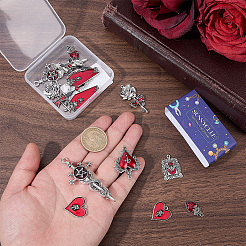 16 pendentif en alliage émaillé de 8 styles pour Halloween&nbsp;ENAM-SC0007-39