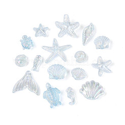 Transparente Acrylperlen mit Ozeanmotiv&nbsp;TACR-T028-69-01A