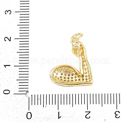 Pendenti in zirconi cubici trasparenti in micro pavè di ottone&nbsp;KK-F938-05G