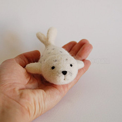 Delfin-Wollfilz-Nadelfilzset mit Anleitung&nbsp;DOLL-PW0004-06
