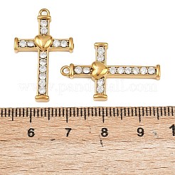 Pendentifs en acier inoxydable 304 micro pavés de zircones cubiques&nbsp;STAS-A132-04C-G