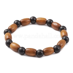 Stretch-Armbänder aus Naturholzperlen&nbsp;BJEW-JB09621