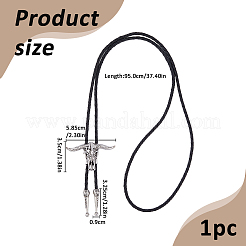 1 collane con testa di bovino in lega con cravatta bolo&nbsp;NJEW-MA0001-01