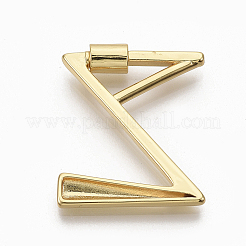 Charmes de verrouillage de mousqueton à vis en laiton&nbsp;KK-T046-001G-Z-NF