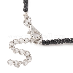 Collier de perles de graines de verre et bracelet de perles tressées&nbsp;SJEW-JS01283-02
