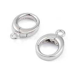 Anlaufschutz rhodinierte 925 Sterling Silber Federtorringe&nbsp;STER-K173-14P