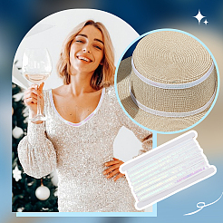 Funkelnde Polyester-Spitzenbänder&nbsp;OCOR-WH0090-67B