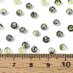 Transparente innenfarbene Glas-Saatperlen&nbsp;SEED-T007-19A-05