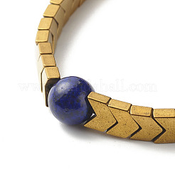 Natürliches Lapislazuli (gefärbt) Stretch-Armband-Set für Mädchen und Frauen&nbsp;BJEW-JB06805-02