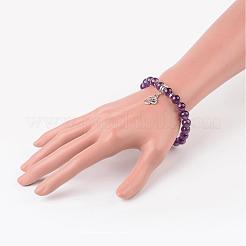 Legierung Om Symbol Charm Armbänder&nbsp;BJEW-JB02377