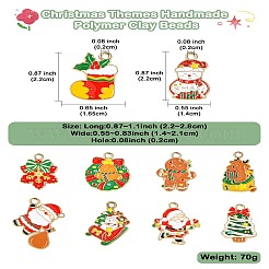 40 pièces 10 styles pendentifs en émail en alliage de noël&nbsp;FIND-CJ0003-32