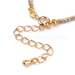 Braccialetti con perline di vetro placcate sfaccettate&nbsp;BJEW-JB05693-02
