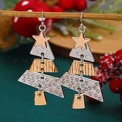 Halsketten-Sets mit Weihnachtsbaumanhänger aus Legierung und Ohrhängern&nbsp;WG3F9DA-03