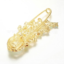 Legierung Glas Strass Broschen&nbsp;JEWB-G001-17