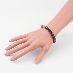 Holz Perlen Stretch-Armbänder&nbsp;BJEW-JB03049-01
