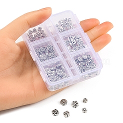 120 stücke 6 stil tibetischen stil legierung blumenperlen&nbsp;TIBE-YW0001-26