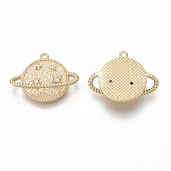 Messing micro pave klare zirkonia anhänger&nbsp;KK-S356-034G-NF