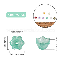 100pcs transparente sprühlackierte Glasperlen&nbsp;GLAA-CJ0001-62