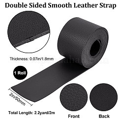 Cinturino piatto in similpelle con motivo litchi a faccia singola da 2 m&nbsp;LC-WH0010-02C-01