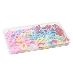 120 Stück 6 Farben undurchsichtige Acryl-Verbindungsringe&nbsp;OACR-FS0002-77