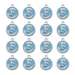 Ciondoli smaltati in lega placcata platino&nbsp;LS-ENAM-S118-04F-P