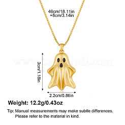 Halloween-Halsketten mit Geisteranhänger aus Messing für Damen&nbsp;FS-WG65C6E-01
