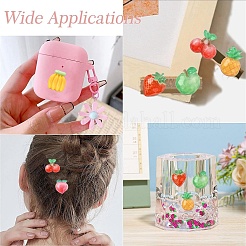 60 Stück 6 Stile Obst transparent & undurchsichtig Harz Decoden Cabochons&nbsp;CRES-YW0002-68