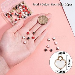 Charms del esmalte de la aleación del corazón&nbsp;ENAM-PH0001-13