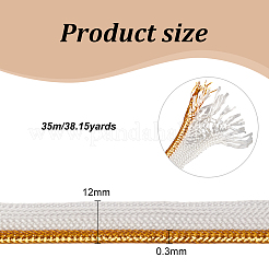 Cordon en polyester pour ensemble de courtepointe avec garniture d'oreiller&nbsp;OCOR-WH0091-73C
