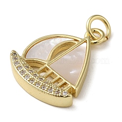 Colgante micropavé cubic zirconia de latón&nbsp;KK-Q808-06G