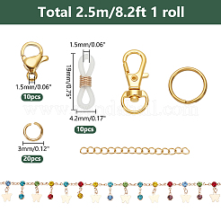 Messing Schmetterling & Strass Diamant Charms Armband Lätzchen Halskette DIY Herstellung Kit&nbsp;DIY-WR0004-17