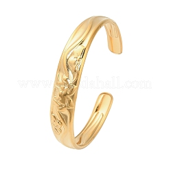 12 mm 304 Edelstahl Lotusblumen-Armreife für Damen&nbsp;BJEW-P359-01G