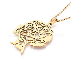 Colliers pendentifs en acier inoxydable 304&nbsp;NJEW-T018-54G