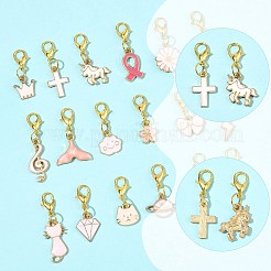 20 Stück 20 Stile Legierung Emaille Anhänger Dekorationen&nbsp;HJEW-FS00048