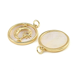 Pendenti in zirconi cubici trasparenti in micro pavè di ottone&nbsp;CU-CBA9175-06G