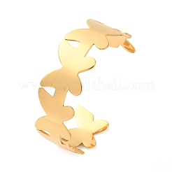 Braccialetti a polsino in acciaio inossidabile 304 per donna&nbsp;BJEW-Q045-02A-G