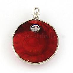 Handgefertigte Silberfolie Murano Anhänger&nbsp;FOIL-S135-01-B