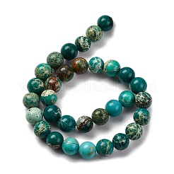 Brins de perles de jaspe impérial/régalite naturelle teintée/jaspe sédimentaire marin&nbsp;G-B124-C02-13