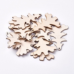 Gros pendentifs en bois non teint&nbsp;X-WOOD-TAC0003-45