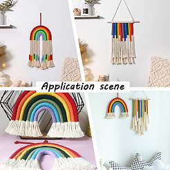 DIY Regenbogen Stricken Häkeln Gobelin Kit&nbsp;DIY-WH0257-11
