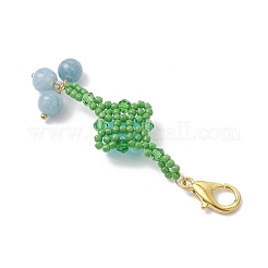 3 pieza de cuarzo azul natural redondo&nbsp;HJEW-MZ00397