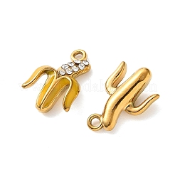 304 Edelstahl Emaille Strass Anhänger&nbsp;SA-L002-09G