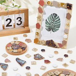 500 g 4 styles de carreaux de mosaïque cabochons en porcelaine&nbsp;DIY-SP0007-71