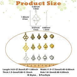 120 pz 15 stili pendenti in lega di stile tibetano&nbsp;FIND-CJ0005-06