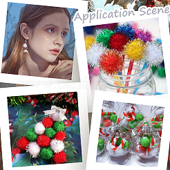400 pz palline di pompon fatte a mano per bambole fai da te&nbsp;FABR-SC0001-01A-02